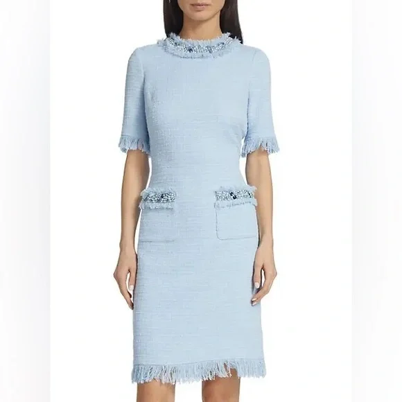 Rickie Freeman for Teri Jon | Dresses | Rickie Freeman For Teri Jon Light Blue Fringe Dress | Poshmark Rickie Freeman for Teri Jon | Dresses | Rickie Freeman For Teri Jon Light Blue Fringe Dress | Poshmark